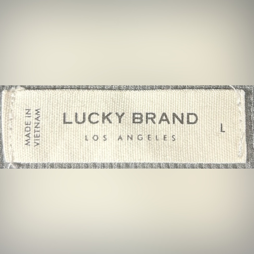 Lucky Brand Size L Grey Pullover Sweatshirt - Picture 2 of 4